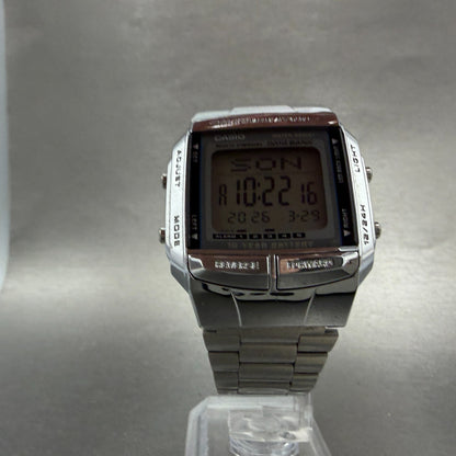 Casio Illuminator DB-360 Watch Men 36mm Digital Silver Tone Alarm Chrono NewBatt5