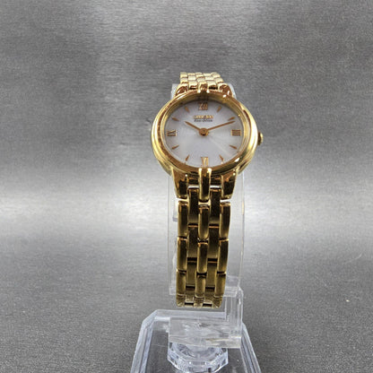 Citizen Eco-Drive Watch Women 21mm White Dial Gold Tone Round B023-K006589 Runs5