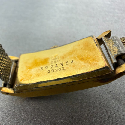 Seiko Angle Watch Women 15mm Silver Dial Gold Plated Manal Wind Runs 29001 VTG9