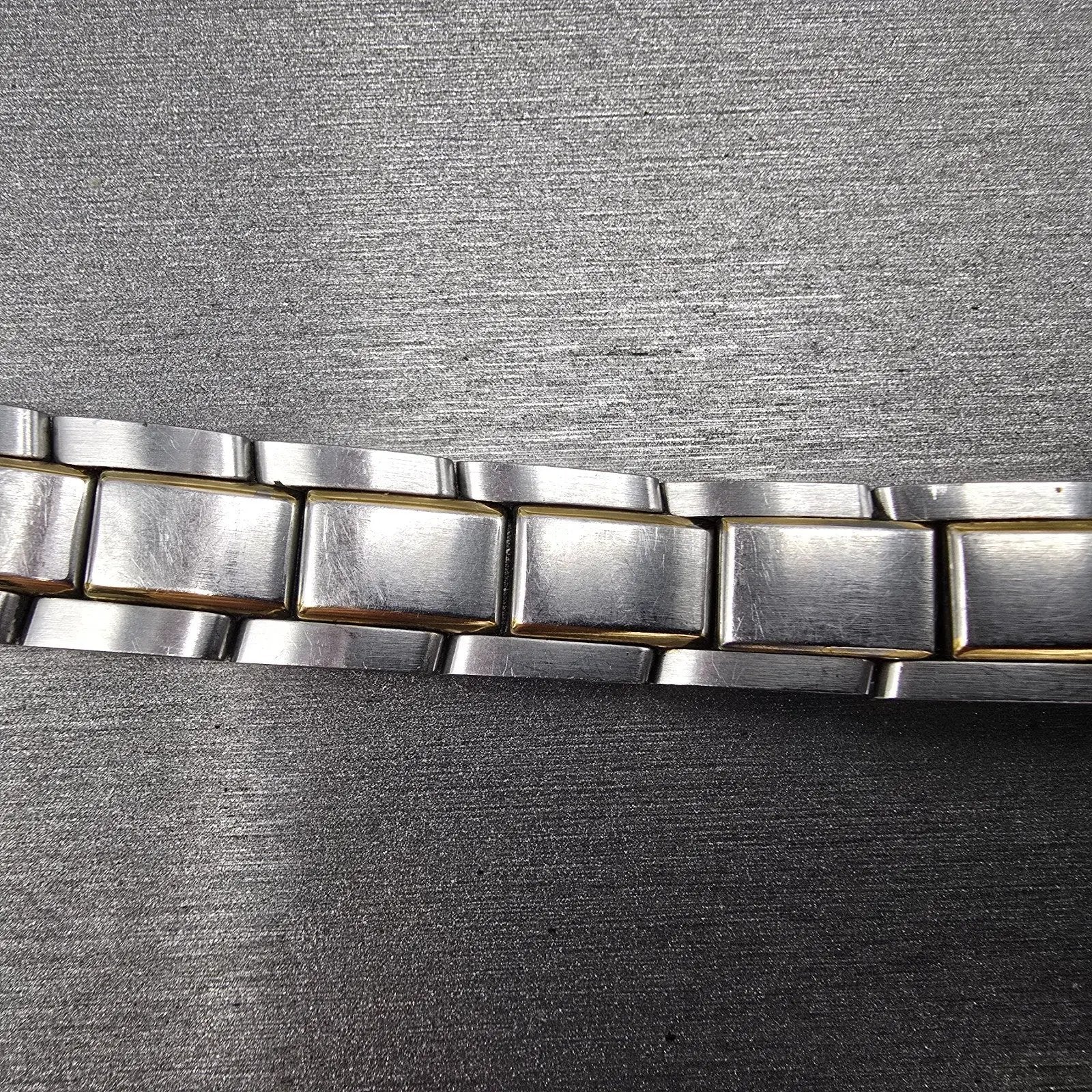 MovadoVerso Bracelet 11mm Two Tone Stainless Steel Butterfly Clasp 85-G4-8254