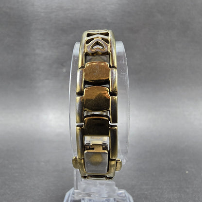 Citizen Eco-Drive Tank Heart Watch Women 15mm MOP Dial Gold Tone Rectangle Runs7