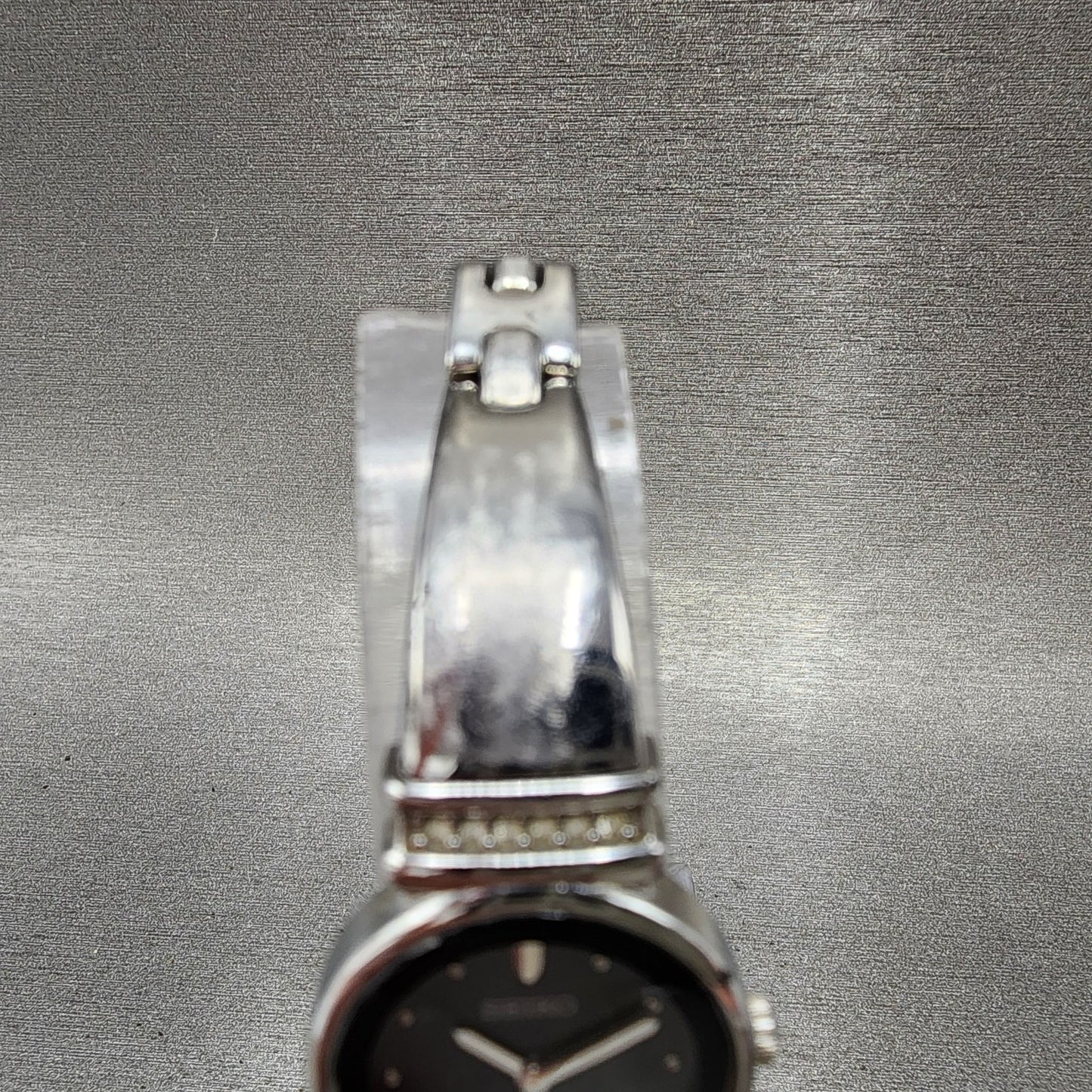 Seiko Watch Women 21mm Black Dial Silver Tone Round 1N000SC0 New Battery4