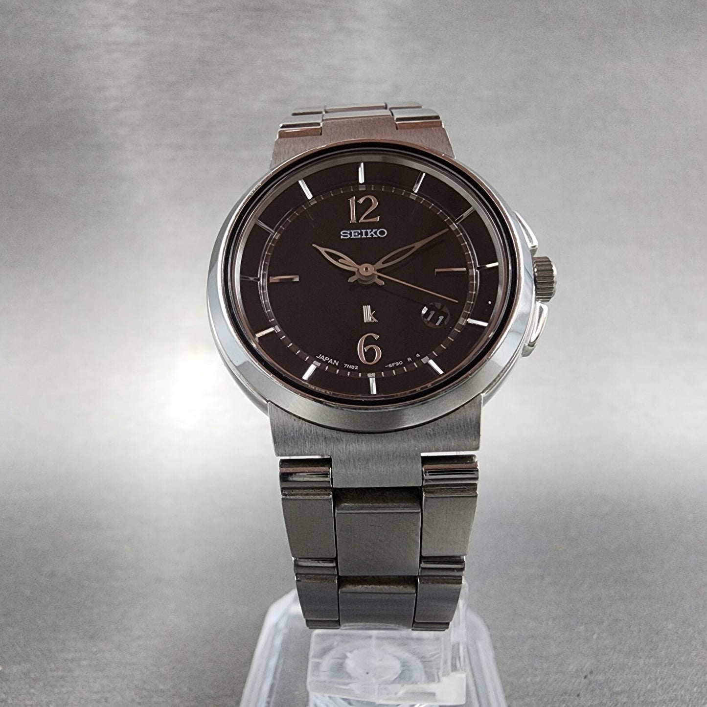 Seiko Lukia Watch Women 28mm Black Dial Stainless Steel Date Round New Battery5