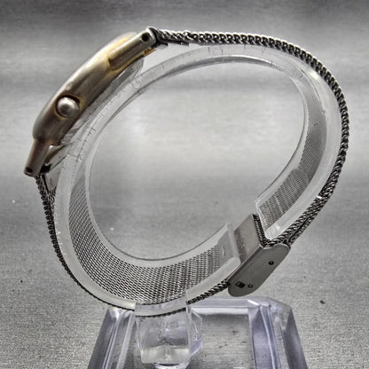 Skagen Denmark Watch Women 25mm Silver Dial Two Tone Round Mesh Band New Battery6