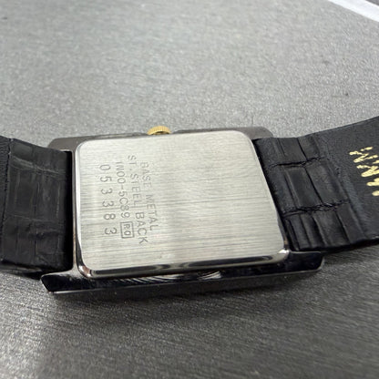 Seiko Tank Watch Women 18mm MOP Dial Black Tone Rectangle 1N005C89 NOS New Batt10