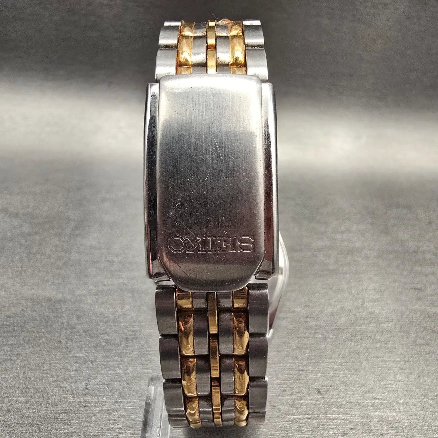 Seiko Watch Men 35mm Gray Dial Two Tone Daydate Round 7N43-T011 New Battery VTG7