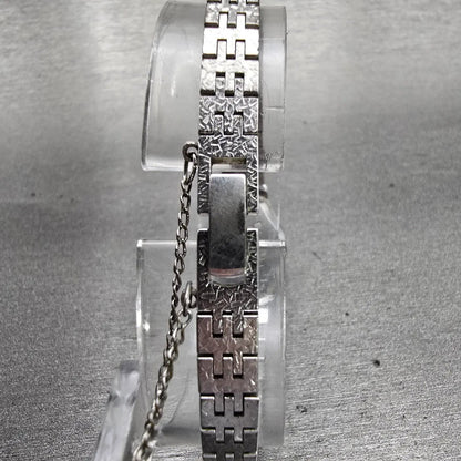 Seiko Watch Women 18mm Silver Dial Silver Tone Oval 1400-7389 Manual Wind Works7