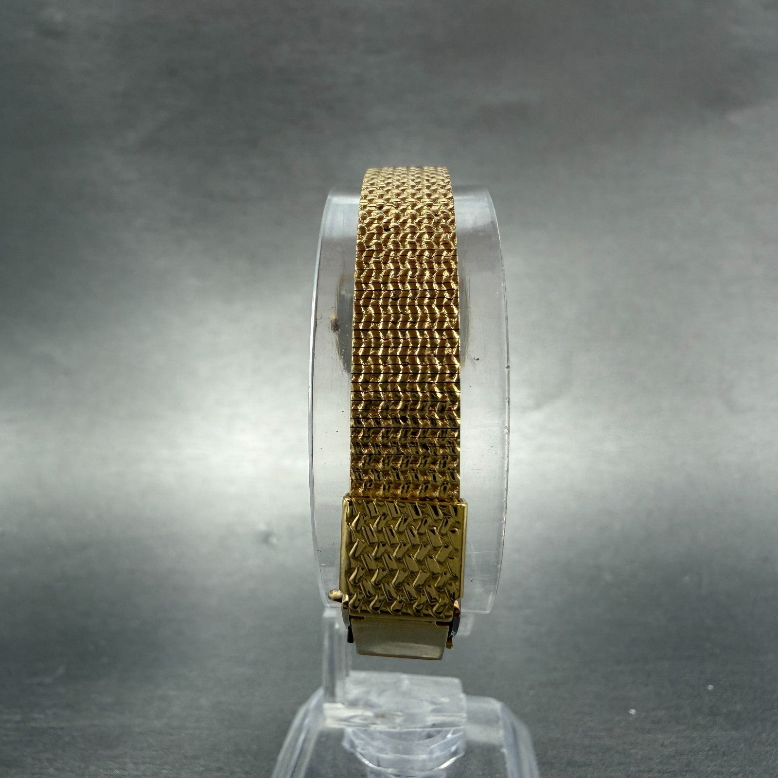 Seiko Watch Women 19mm Champagne Dial Gold Tone Rectangle 5421-5060 New Batt H5S7