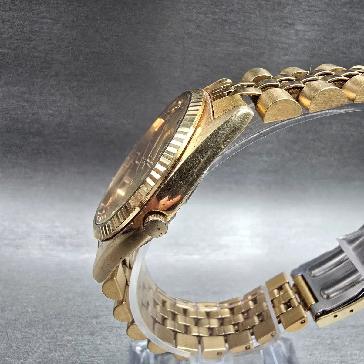 Seiko President Watch Men 36mm Gold Dial Gold Tone Daydate 5Y23-8A60 New Batt JP2