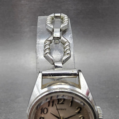 Orient Chamade Watch Women 23mm Silver Dial Silver Tone Manual E121-30900 Runs4