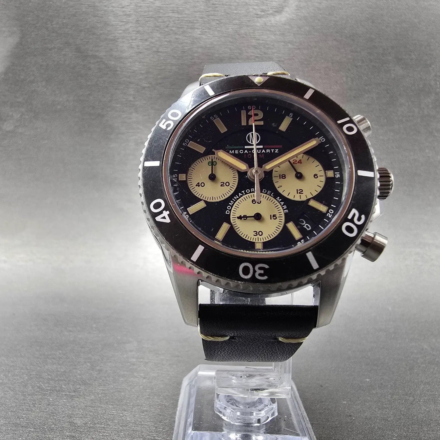 Dominatore Del Mare Patriota Chronograph Watch Men 42mm Black Dial Steel Date5