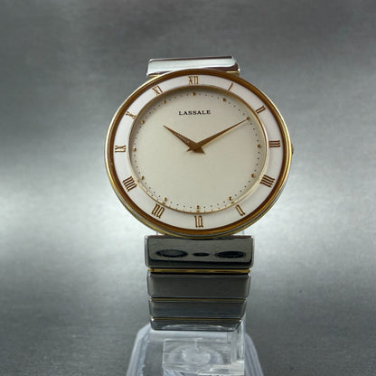Seiko Lassale Watch Unisex 32mm White Dial Two Tone Round 2F50-0360 New Battery6