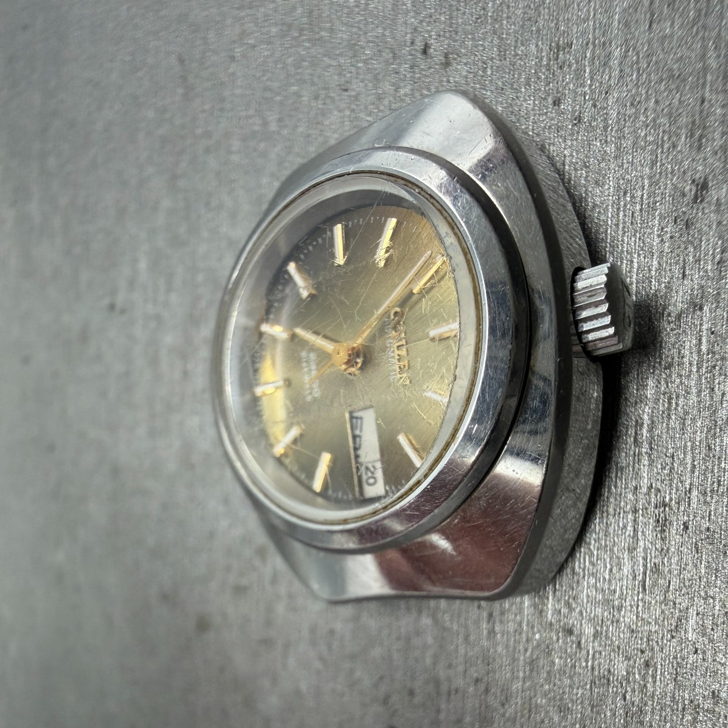Citizen Automatic Watch Women 26mm Yellow Dial Silver Tone Daydate 4-661311 PART6