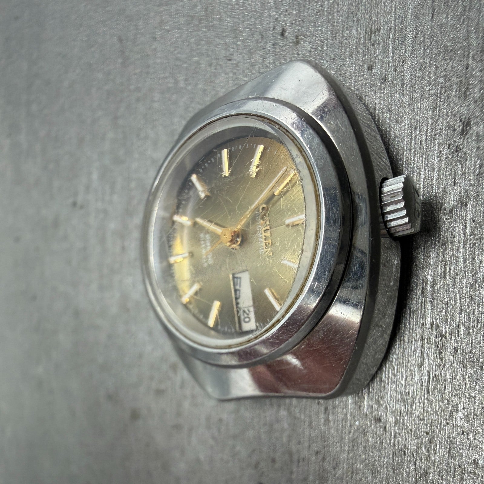 Citizen Automatic Watch Women 26mm Yellow Dial Silver Tone Daydate 4-661311 PART6