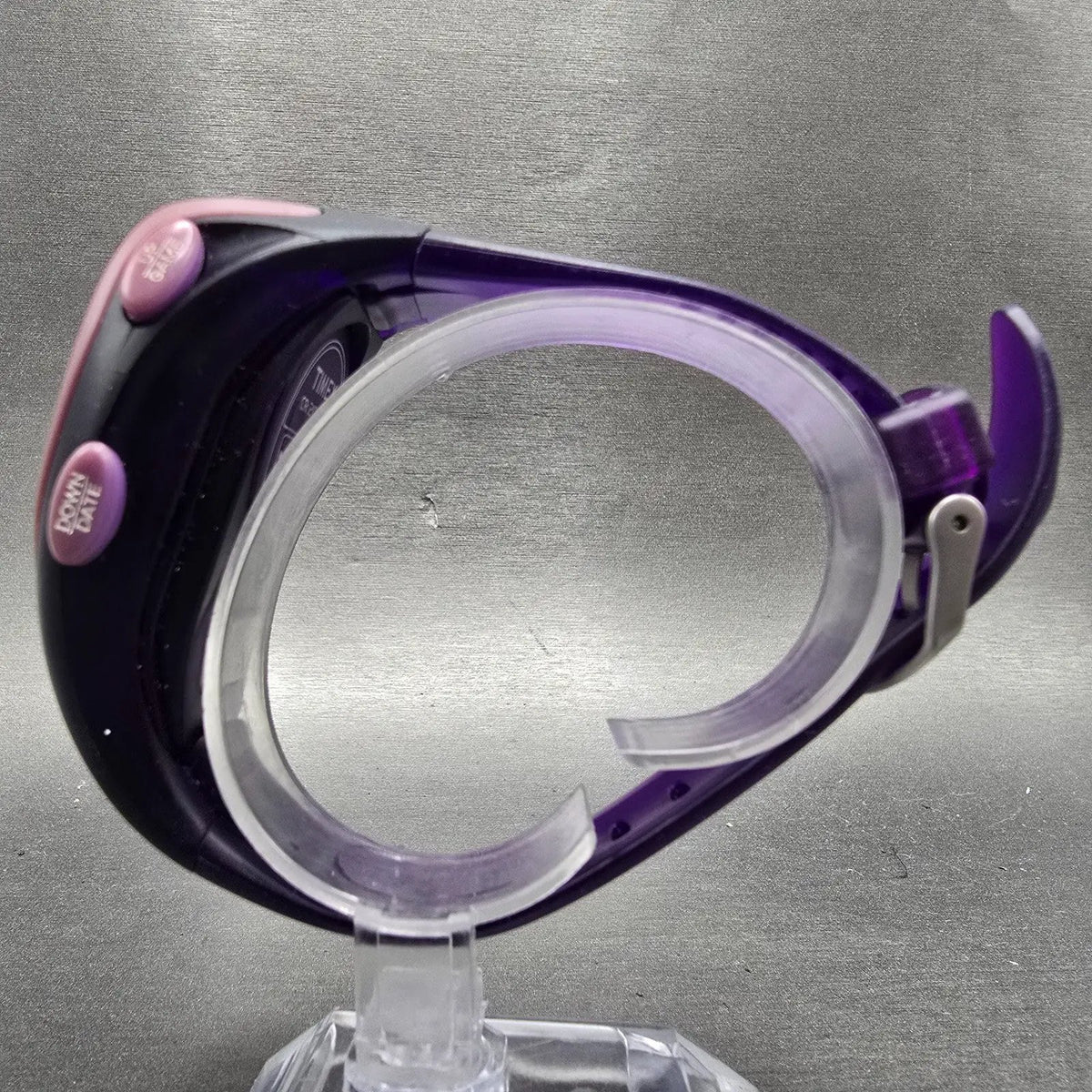 Timex Wrist Rave Watch Kids 37mm Purple Alarm Daydate Oval New Battery VTG8