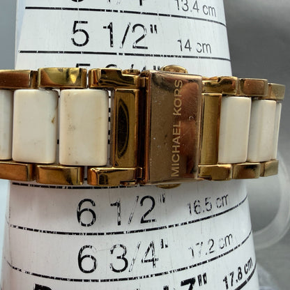 Michael Kors Parker Watch Women 39mm White Dial Rose Gold Tone Date New Battery11