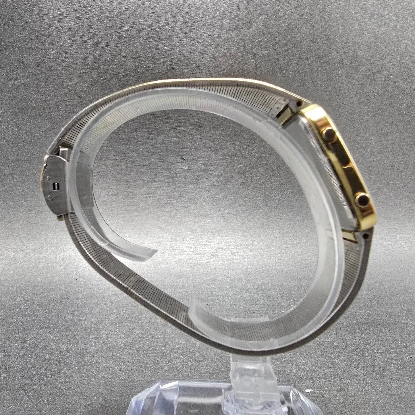 Seiko Analog Digital Watch Men 30mm Champagne Dial Gold Tone H448-5080 PARTS9