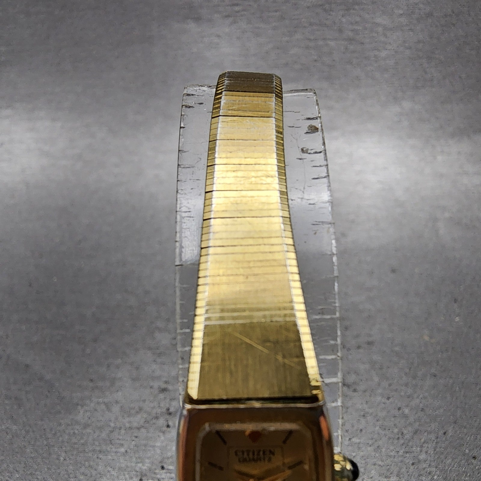 Citizen CQ Tank Watch Women 13mm Champagne Dial Gold Tone Rectangle New Battery4