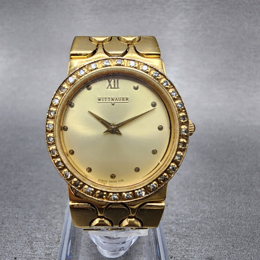 Wittnauer Watch Women 25mm Champagne Dial Gold Tone HT8052 0125  PARTS