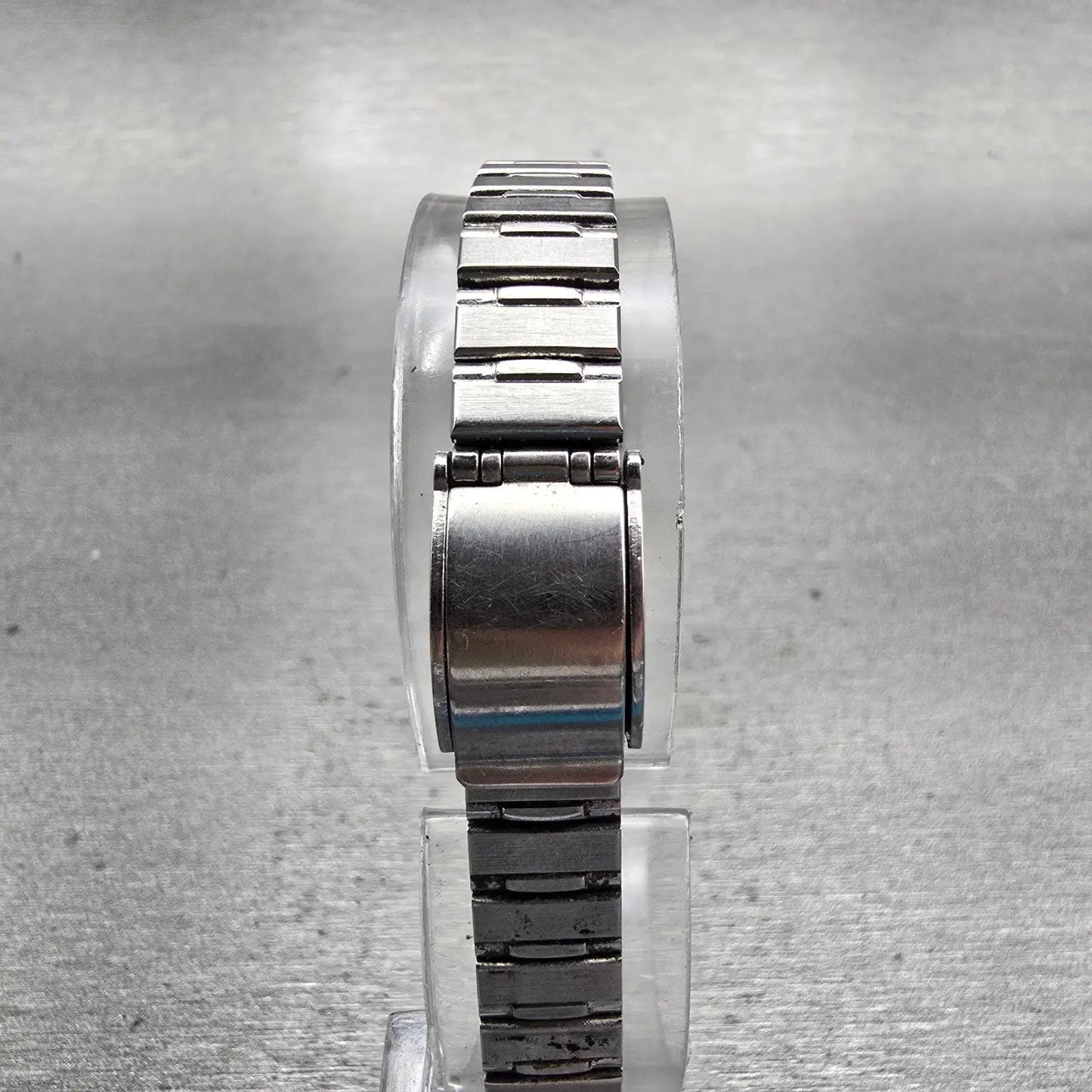 Seiko Watch Women 13mm Black Dial Silver Tone Rectangle 1320-6030 New Battery7