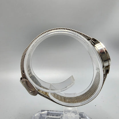 Skagen Steel Watch Women Silver Tone MOP Dial 19mm Round 590SSSMPCR New Battery