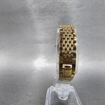 Seiko Watch Women 19mm White Dial Gold Tone Round V4010289 New Battery7