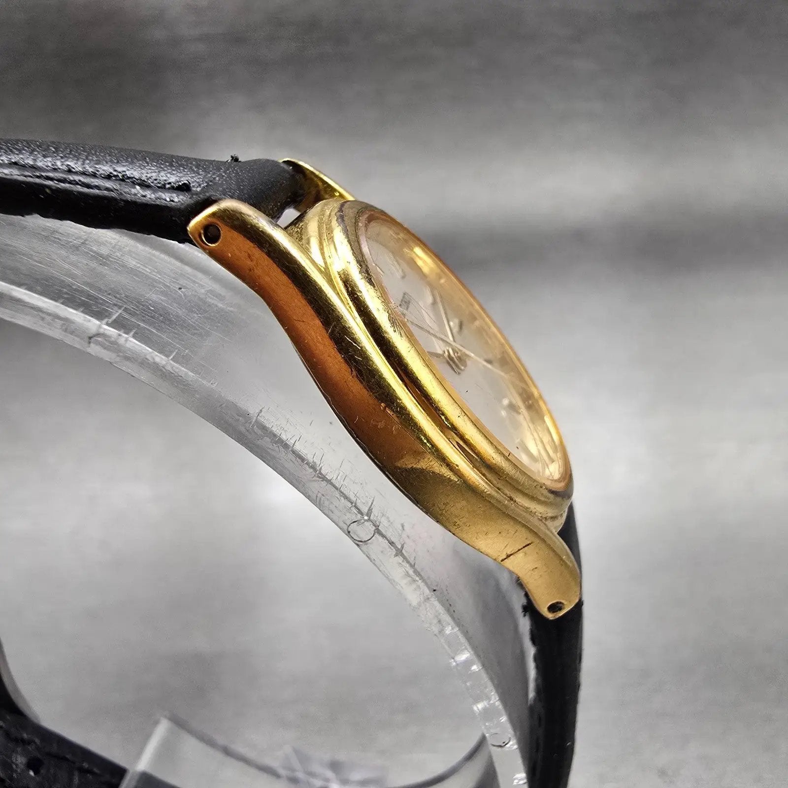 Seiko Watch Women 20mm Silver Dial Gold Tone Oval 4N01-5060 New Battery VTG A3