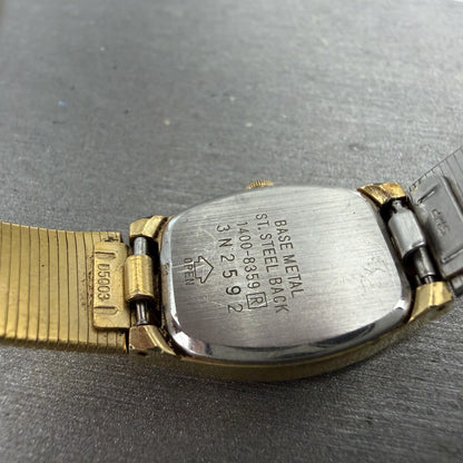 Seiko Watch Women 16mm Champagne Dial Gold Tone Vintage 1400-8359 New Battery9