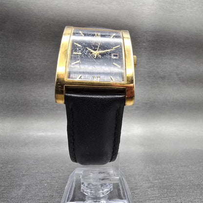Citizen Tank Watch Men 27mm Black Dial Gold Date Rectangle 1020-S030832 New Batt5