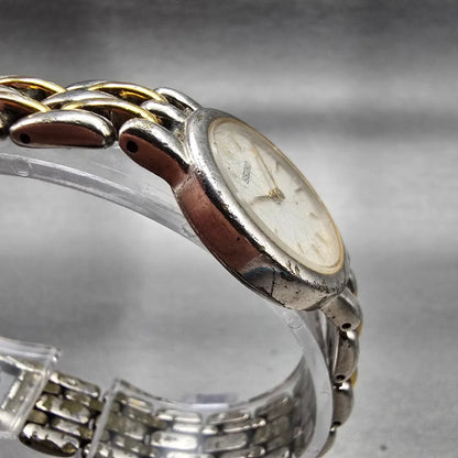 Seiko Watch Women 24mm Silver Dial Two Tone Round V700-6379 New Battery Vintage3