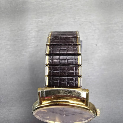 Seiko Watch Men 33mm Champagne Dial Gold Tone Round 2620-0139 New Battery VTG4