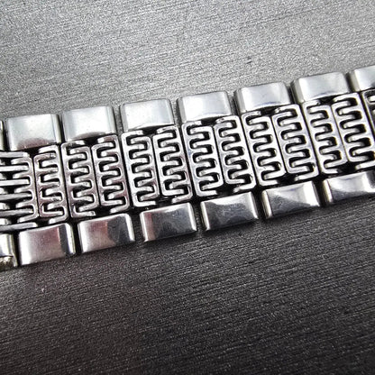 Seiko Lord Maitic Beads Of Rice Bracelet 18mm Stainless Steel XGB062 VTG JDM8