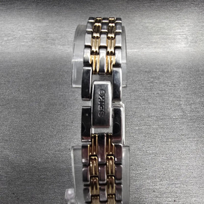 Seiko Tank Watch Women 16mm White Dial Silver Tone Rectangle 1N01-0FH0 New BatKL7