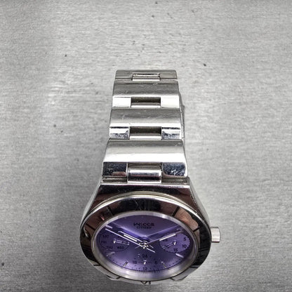 Citizen Wicca Watch Women 30mm Purple Dial Silver Daydate 6329-L19508 New Batt4