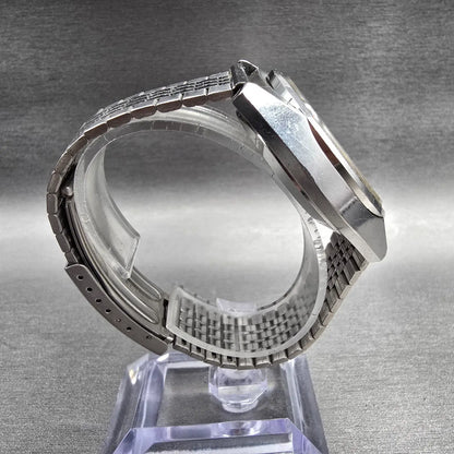 Seiko Grand Quartz Watch Men 36mm Silver Dial Silver Daydate 4842-8041 New Batt8