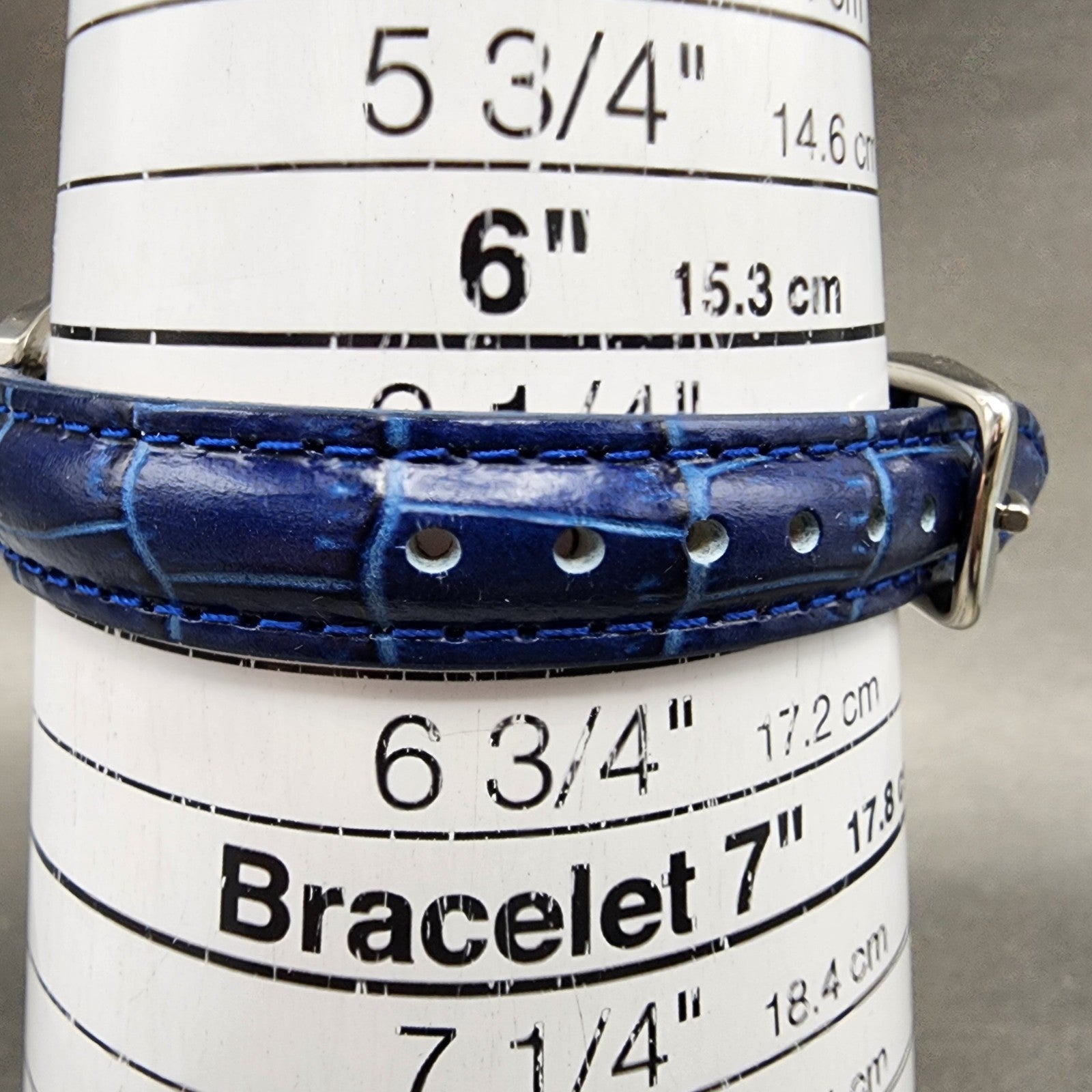 Hamilton Watch Women 23mm Blue Dial Steel Date Round Automatic Round Runs VTG10