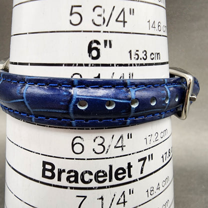 Hamilton Watch Women 23mm Blue Dial Steel Date Round Automatic Round Runs VTG10