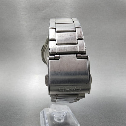 Casio Wave Ceptor Watch Men 41mm Black Dial Steel Analog Digital Solar Runs7