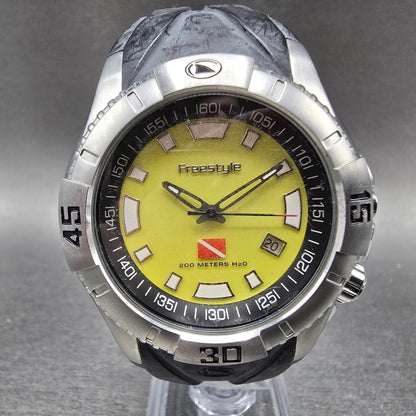Freestyle Dive Watch Men 42mm Yellow Dial Steel Date Round backlight PARTS0