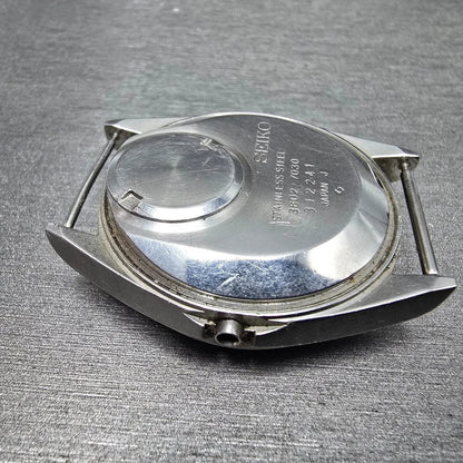 Seiko Watch Men 37mm White Dial Steel Date Round 3802 Movement 3802-7030 PARTS10