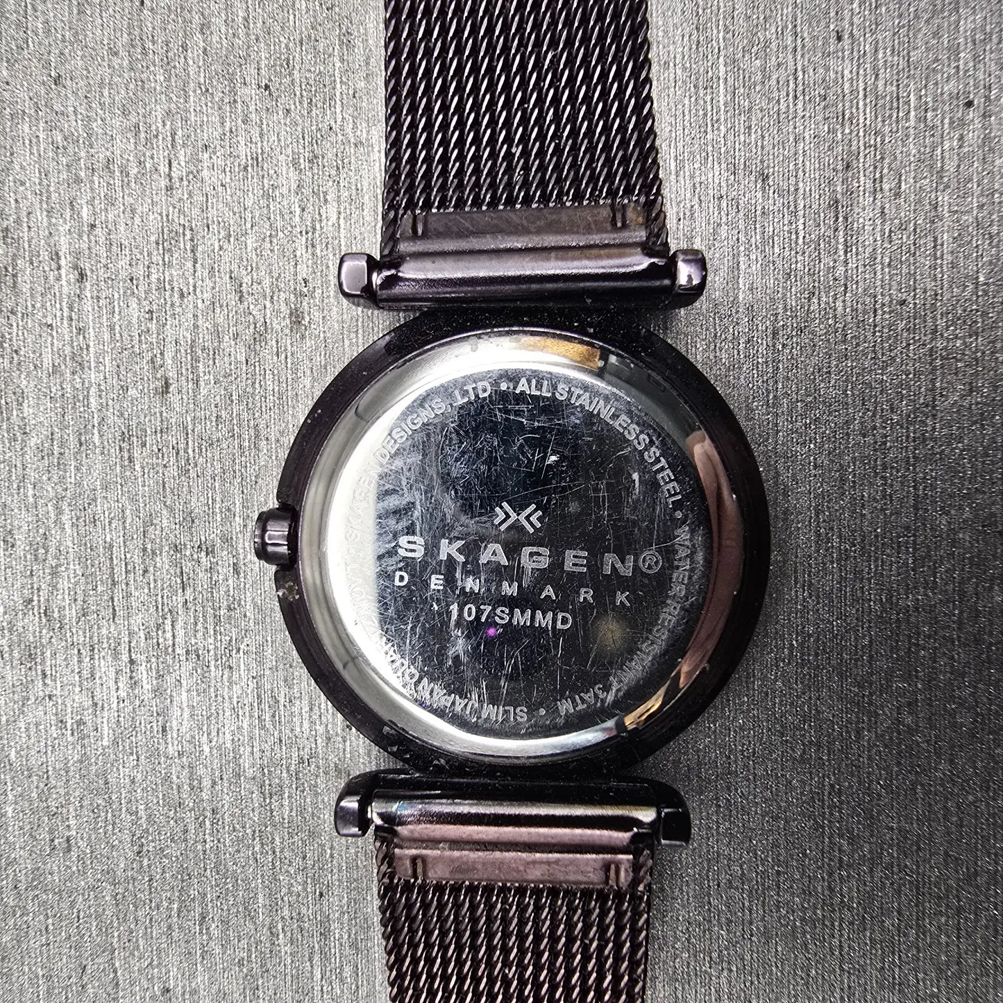 Skagen Watch Women 25mm MOP Dial Brown Tone Round Mesh Band 107SMMD New Batteryt10