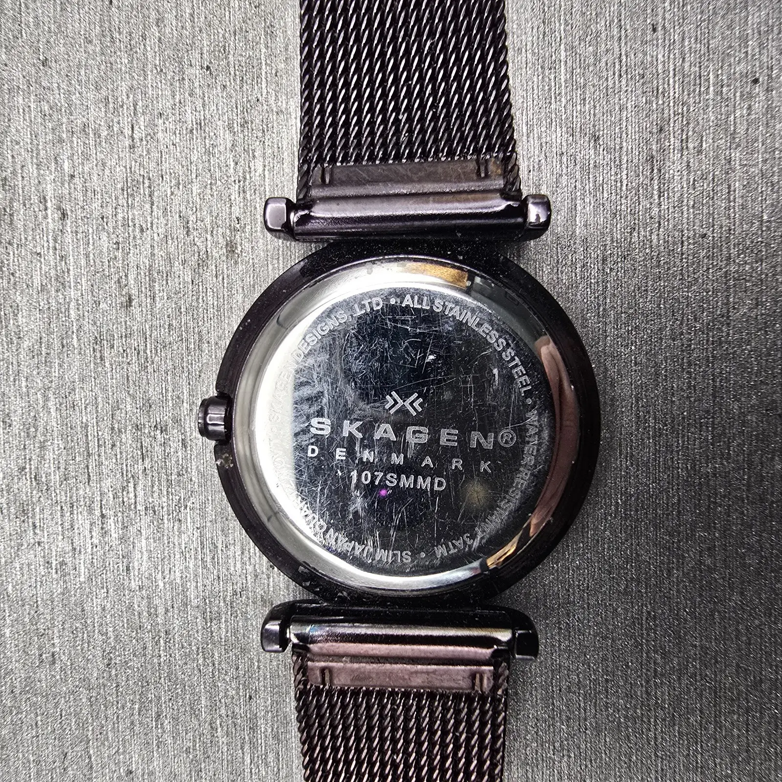 Skagen Watch Women 25mm MOP Dial Brown Tone Round Mesh Band 107SMMD New Batteryt10