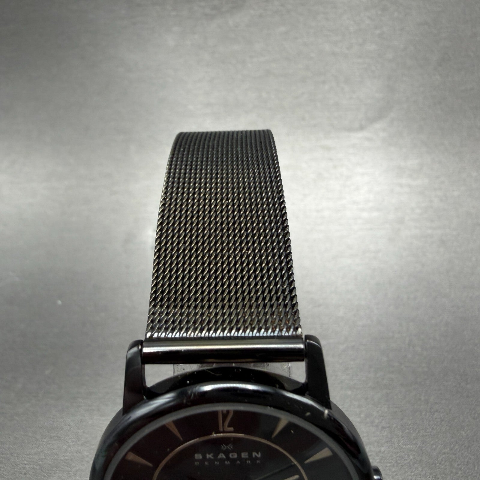 Skagen Watch Unisex 34mm Black Dial Black Tone Date Round 170LTMB1 New Battery4