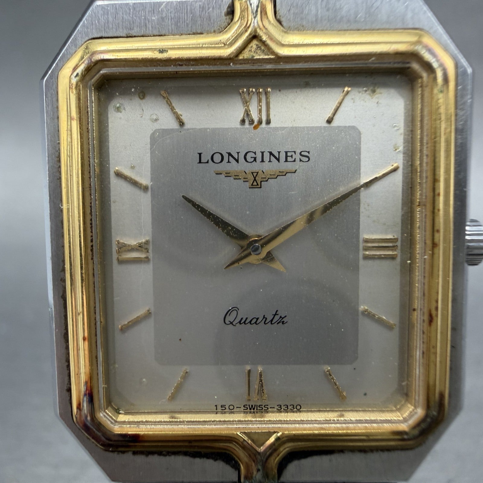 Longines Flagship Tank Watch Men 26mm Silver Dial Two Tone Octagon New Battery1