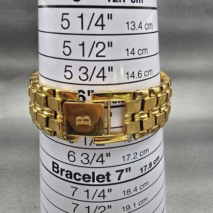 Bulova Watch Men 27mm Champagne Dial Gold Tone Rectangle New Battery Vintage9