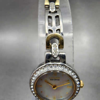 Citizen EcoDrive Watch Women 21mm MOP Dial Two Tone Round B023S011043 Runs4
