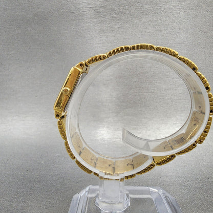 Bulova Tank Watch Women 16mm White Dial Gold Tone Rectangle 97S42 New Battery6