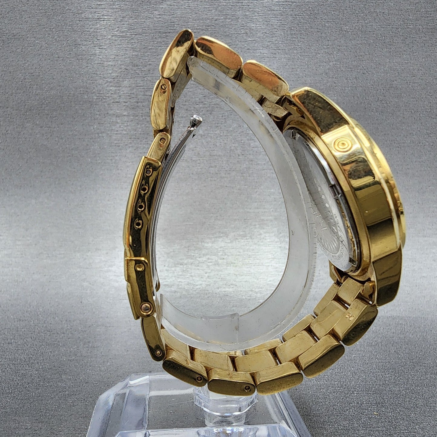 Invitca Angel Watch Women 38mm MOP Dial Gold Tone Daydate Round New Battery8
