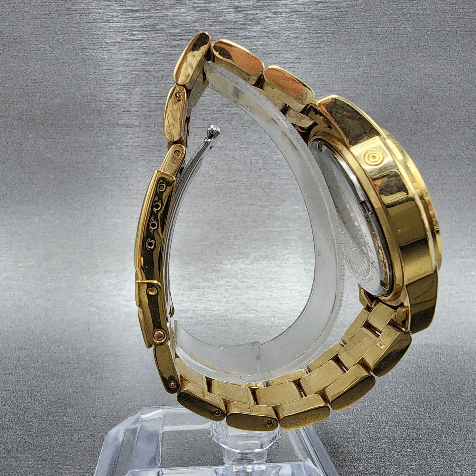 Invitca Angel Watch Women 38mm MOP Dial Gold Tone Daydate Round New Battery8
