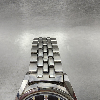 Seiko Presmatic Watch Men 37mm Black Dial Silver Tone Daydate 51069000 Runs5